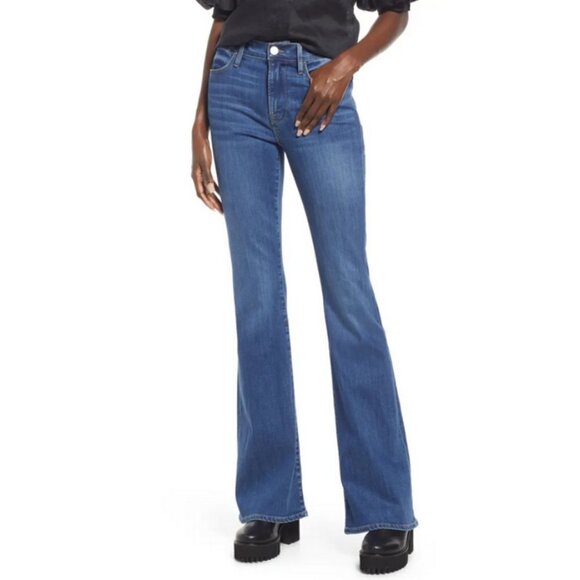 💕FRAME💕 Le High Flare Jeans ~ Century Blue 32 NWT - Picture 4 of 16